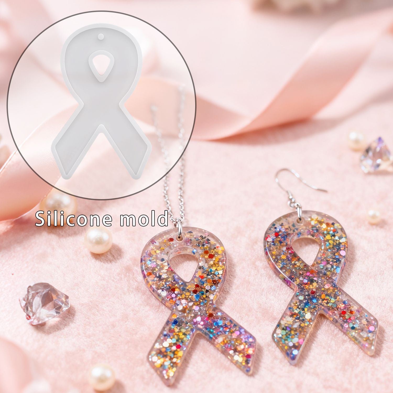 Resin Art Kit With Molds - Cetakan Resin Anting Pita DIY, Cetakan