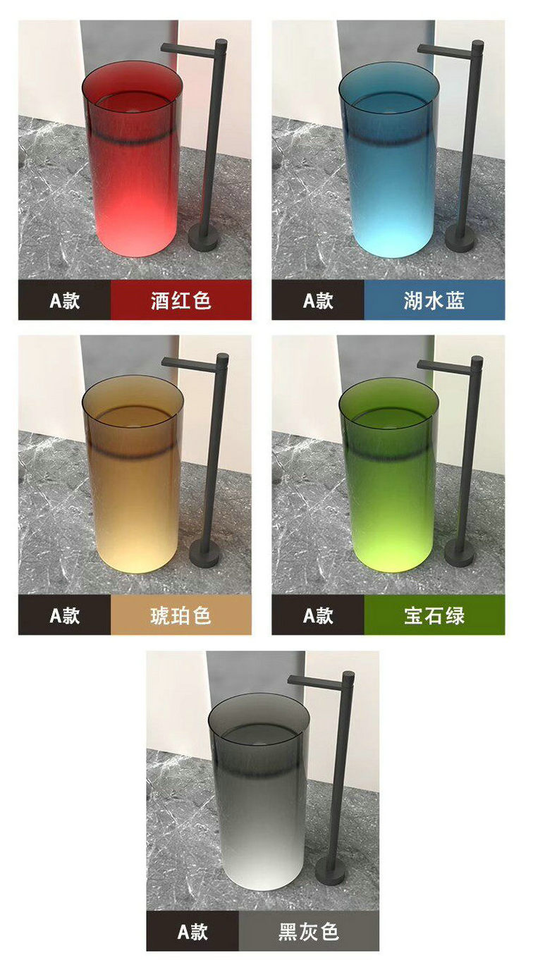 Resin Art Floor Design - Wastafel Toilet Berdiri Terpadu dari Resin