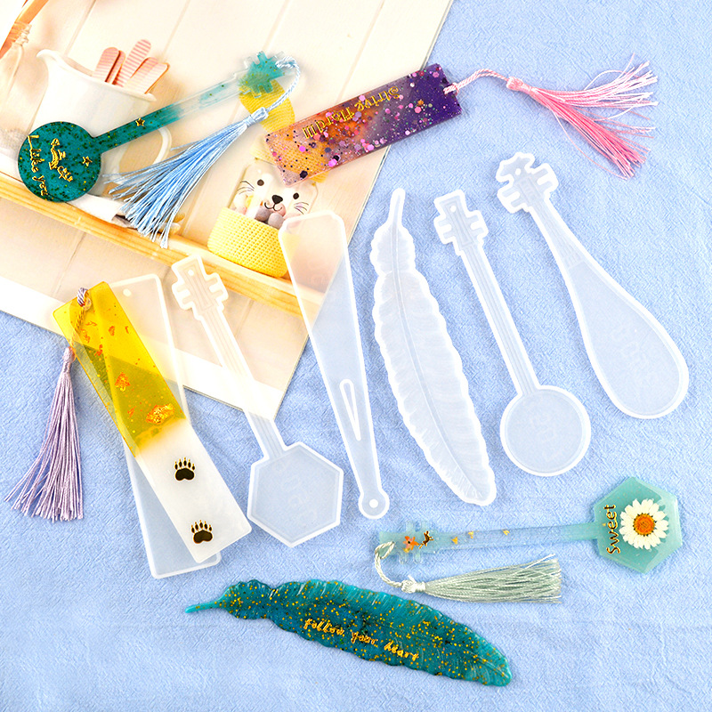 Resin Art Bookmark - DIY Cetakan Silikon UV Pembatas Buku