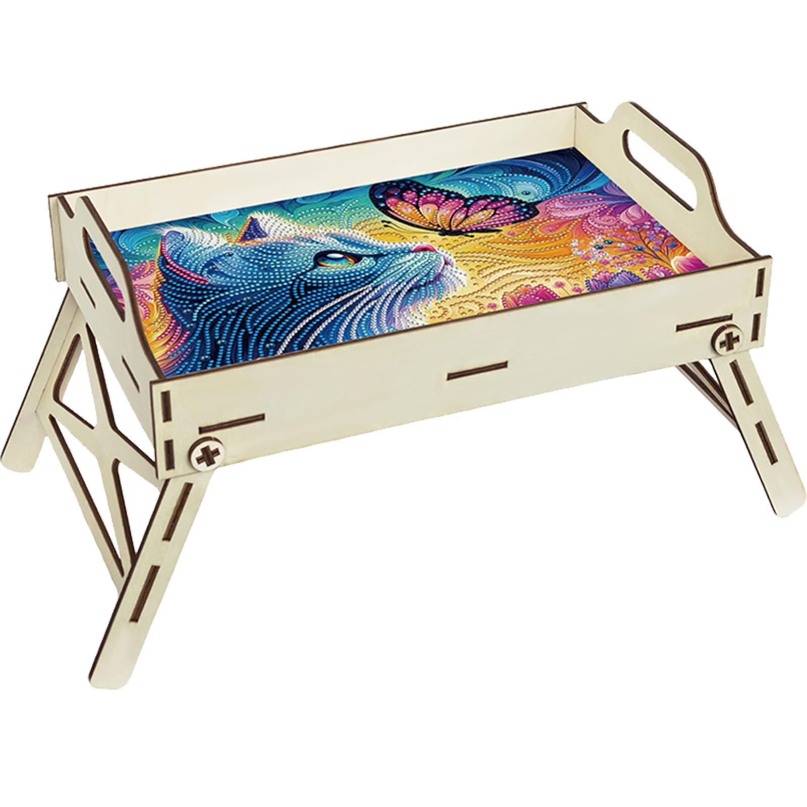 Nampan Sajian 5D DIY Diamond P - Resin Art Wooden Tray ulasan dan harga