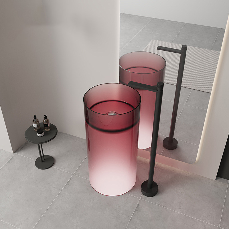 Wastafel Toilet Berdiri Terpad - Resin Art Floor Design ulasan dan harga