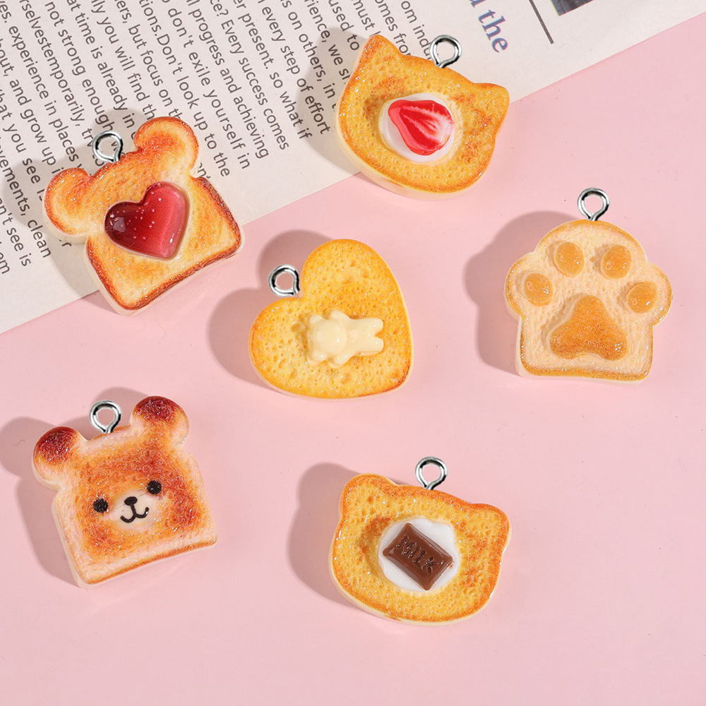 10pcs Resin Charms Bentuk Hati - Resin Art Essentials ulasan dan harga