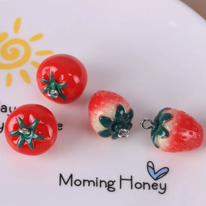 10 Buah Liontin Buah Mini 3D R - Resin Art Accessories ulasan dan harga