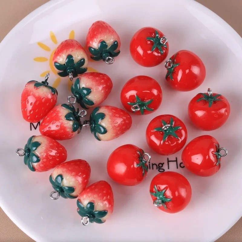 10 Buah Liontin Buah Mini 3D R - Resin Art Accessories ulasan dan harga
